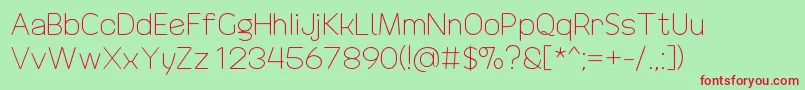 DrakoheartRevofitLight Font – Red Fonts on Green Background