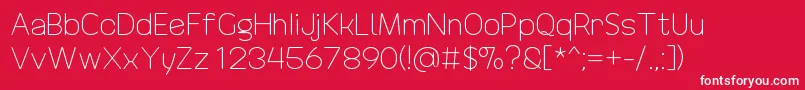 DrakoheartRevofitLight Font – White Fonts on Red Background