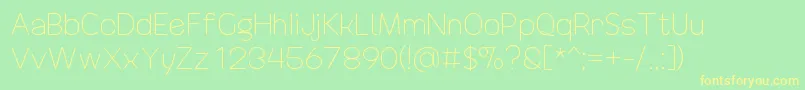DrakoheartRevofitLight Font – Yellow Fonts on Green Background