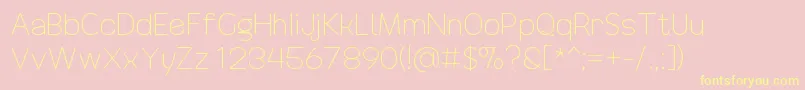DrakoheartRevofitLight Font – Yellow Fonts on Pink Background
