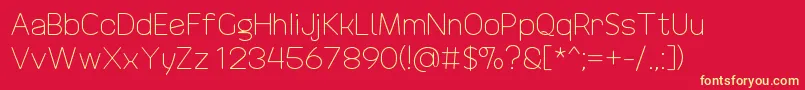 DrakoheartRevofitLight Font – Yellow Fonts on Red Background