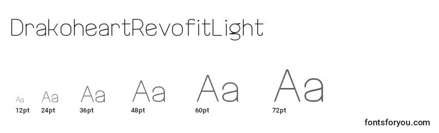 DrakoheartRevofitLight Font Sizes