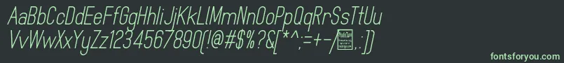 fuente MindblueItalicDemo – Fuentes Verdes Sobre Fondo Negro