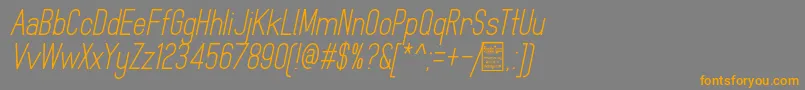 MindblueItalicDemo Font – Orange Fonts on Gray Background