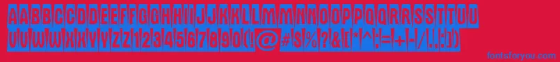 AAlternatitulcmdvbk Font – Blue Fonts on Red Background