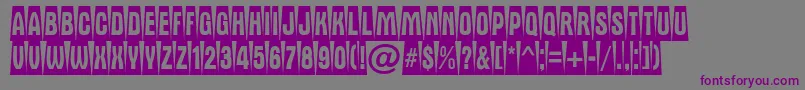 Шрифт AAlternatitulcmdvbk – фиолетовые шрифты на сером фоне