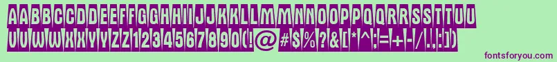 AAlternatitulcmdvbk Font – Purple Fonts on Green Background