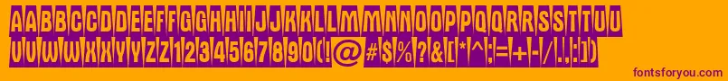 Шрифт AAlternatitulcmdvbk – фиолетовые шрифты на оранжевом фоне