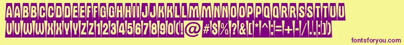AAlternatitulcmdvbk Font – Purple Fonts on Yellow Background
