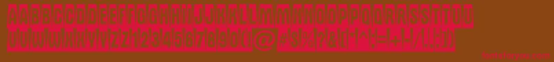 AAlternatitulcmdvbk Font – Red Fonts on Brown Background