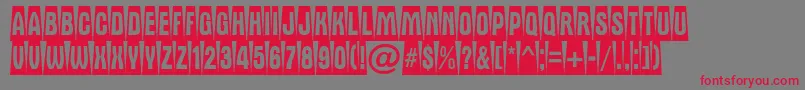 AAlternatitulcmdvbk Font – Red Fonts on Gray Background