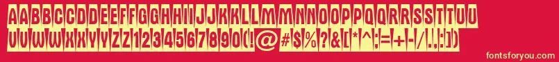 AAlternatitulcmdvbk Font – Yellow Fonts on Red Background