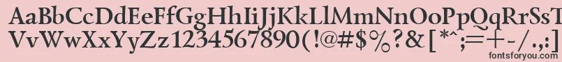 フォントLazurskyBold – ピンクの背景に黒い文字