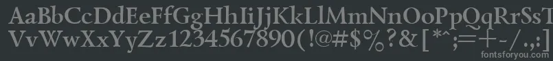LazurskyBold Font – Gray Fonts on Black Background