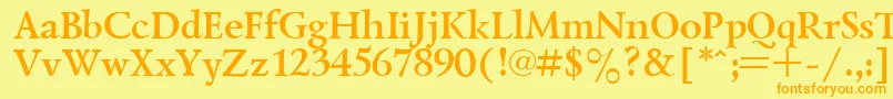 LazurskyBold Font – Orange Fonts on Yellow Background