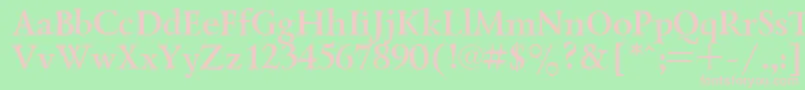 LazurskyBold Font – Pink Fonts on Green Background