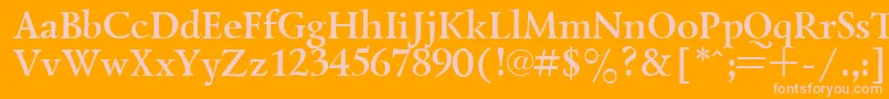 Шрифт LazurskyBold – розовые шрифты на оранжевом фоне