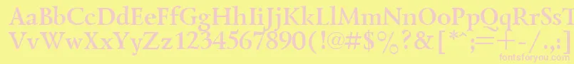 LazurskyBold Font – Pink Fonts on Yellow Background