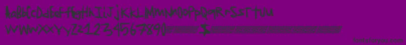 Jagededge Font – Black Fonts on Purple Background