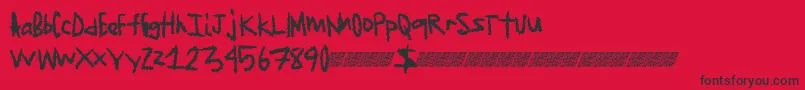 Jagededge Font – Black Fonts on Red Background