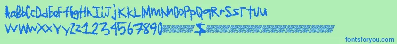 Jagededge Font – Blue Fonts on Green Background