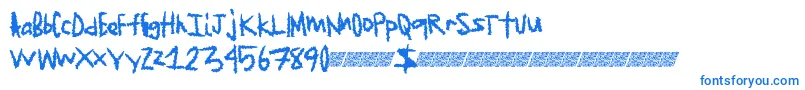 Jagededge Font – Blue Fonts on White Background