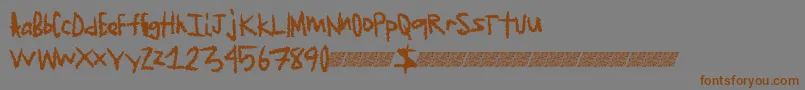 Jagededge-Schriftart – Braune Schriften auf grauem Hintergrund