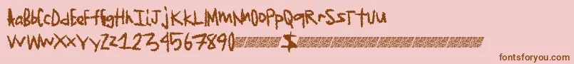 Jagededge Font – Brown Fonts on Pink Background