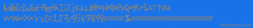 Jagededge Font – Gray Fonts on Blue Background
