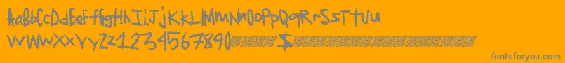 Jagededge Font – Gray Fonts on Orange Background