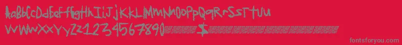 Jagededge Font – Gray Fonts on Red Background