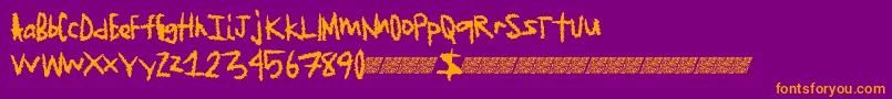 Jagededge Font – Orange Fonts on Purple Background