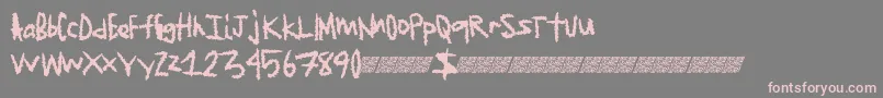 Jagededge Font – Pink Fonts on Gray Background