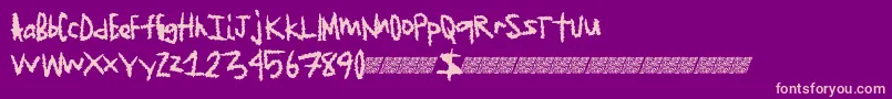 Jagededge Font – Pink Fonts on Purple Background