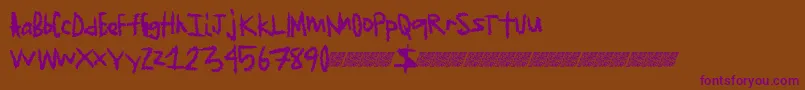Jagededge Font – Purple Fonts on Brown Background