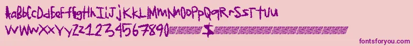 Шрифт Jagededge – фиолетовые шрифты на розовом фоне