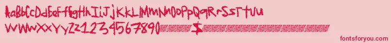 Jagededge Font – Red Fonts on Pink Background