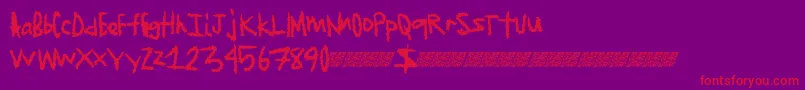 Jagededge Font – Red Fonts on Purple Background