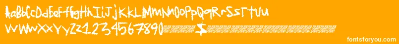 Jagededge Font – White Fonts on Orange Background