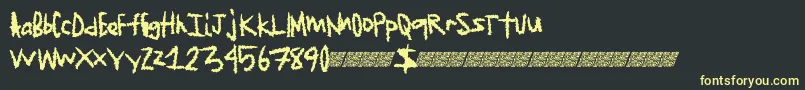 Jagededge Font – Yellow Fonts on Black Background