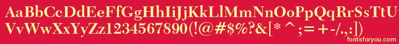 Transitional511BoldBt Font – Yellow Fonts on Red Background