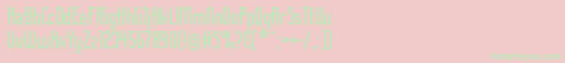 Ladyic Font – Green Fonts on Pink Background