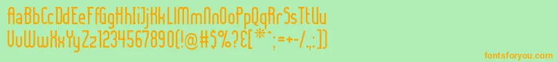 Ladyic Font – Orange Fonts on Green Background