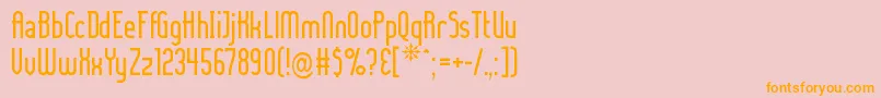 Ladyic Font – Orange Fonts on Pink Background