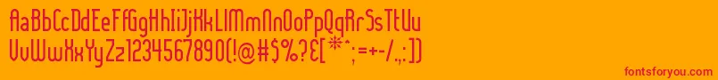 Ladyic Font – Red Fonts on Orange Background