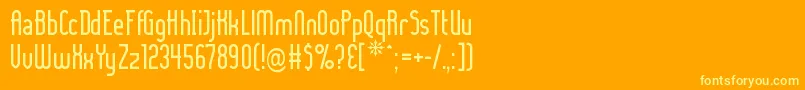 フォントLadyic – オレンジの背景に黄色の文字