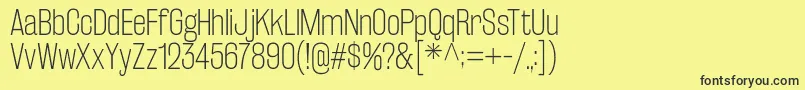 RakeslyEl Font – Black Fonts on Yellow Background