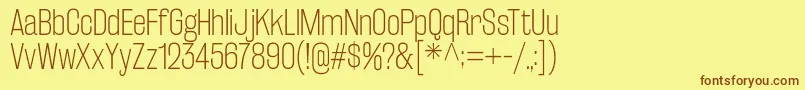 RakeslyEl Font – Brown Fonts on Yellow Background