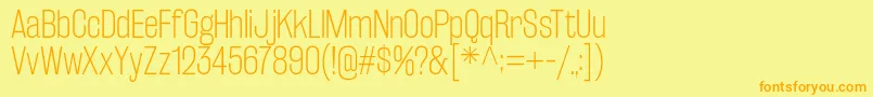 RakeslyEl Font – Orange Fonts on Yellow Background