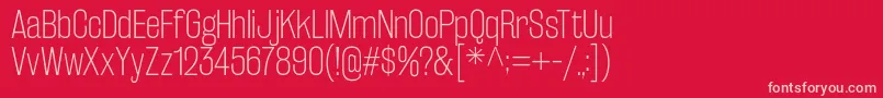 RakeslyEl Font – Pink Fonts on Red Background